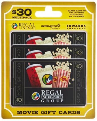 Amazon.com: Regal Entertainment Gift Cards, Multipack of 3 - $10: Gift Cards