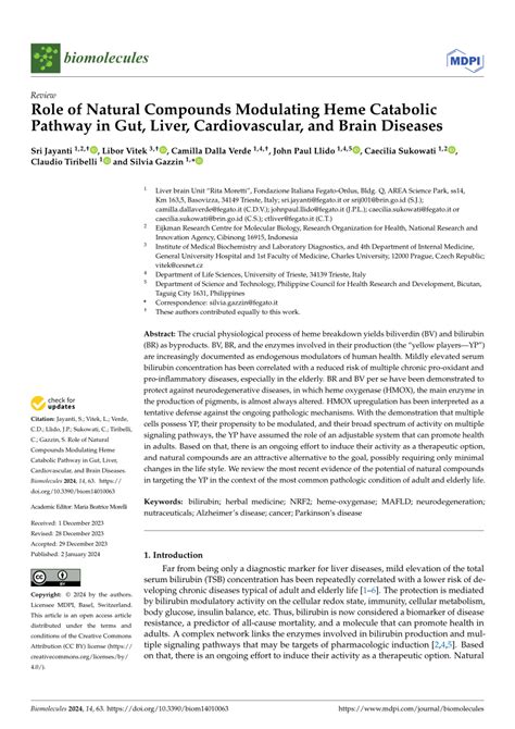 (PDF) Role of Natural Compounds Modulating Heme Catabolic Pathway in ...