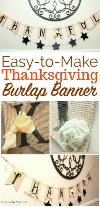 DIY "Thankful" Thanksgiving Banner - Penny Pinchin' Mom