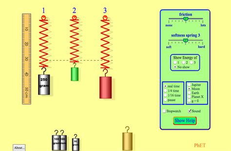 Masses & Springs - Springs | Hooke's Law | Conservation of Energy - PhET Interactive Simulations