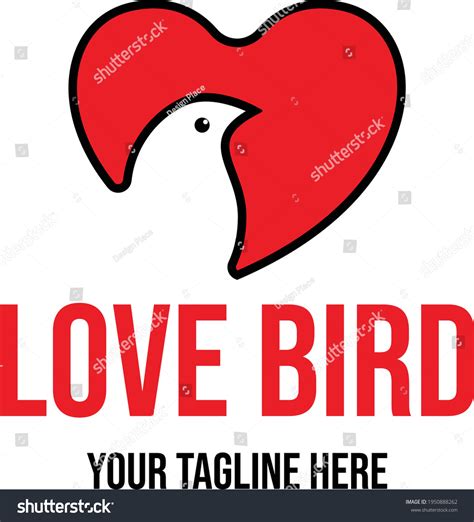 Love Bird Logo Design Vector Template Stock Vector (Royalty Free ...