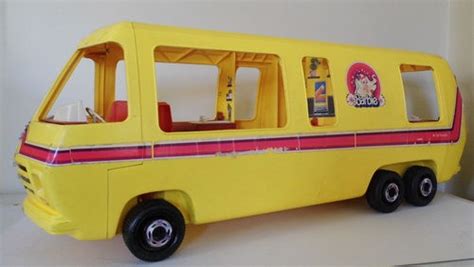 Vintage Barbie Eleganza Star Traveler Van Camper Bus Yellow 1976 RV Motorhome | Childhood ...