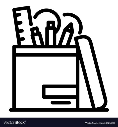 Office stuff icon outline style Royalty Free Vector Image