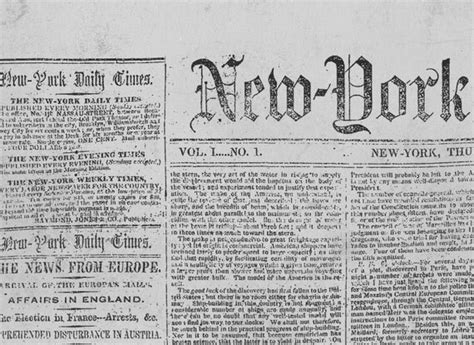 New York Times Newspaper First Issue September 18 1851 NY