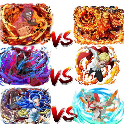 Team Naruto vs Team One Piece, which character wins in each matchup and ...