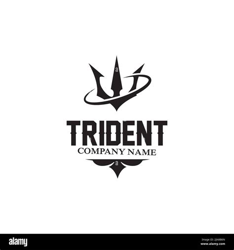 Trident Logo Template Vector Icon Design, god war weapon, spear power of the ocean Stock Vector ...