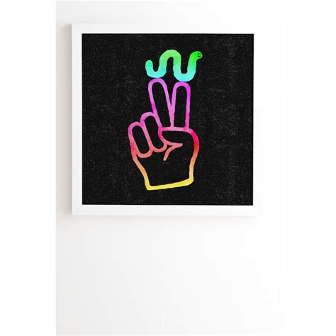 Deny Designs Peace Worm Framed Wall Art (3 Frame Colors) - Black - Bed ...