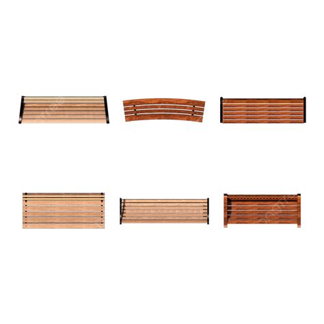 Wooden Park Bench Set Top View, Park Bench Top View, Wooden Bench, Architectural Elements PNG ...