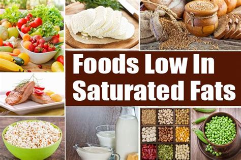 List Of Saturated Fat Foods