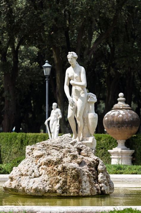 Marble Statues in Villa Borghese, Public Park in Rome. Italy Stock Photo - Image of classical ...