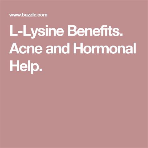 25+ bästa L lysine benefits idéerna på Pinterest