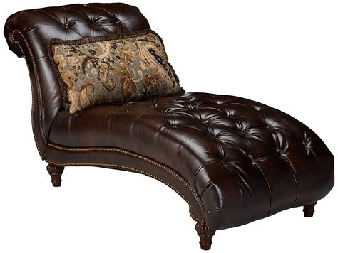 Signature Design by Ashley - Winnsboro Traditional Leather Chaise w ...