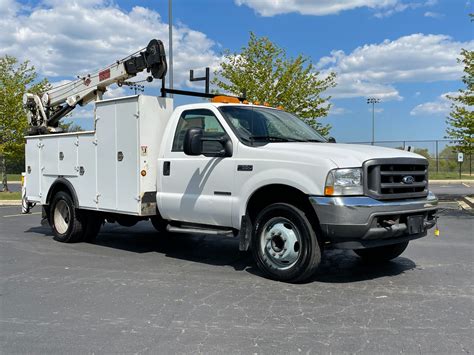 Used 2002 Ford F550 Service Truck - 7.3 Liter Diesel - IMT Crane and Compressor For Sale ...