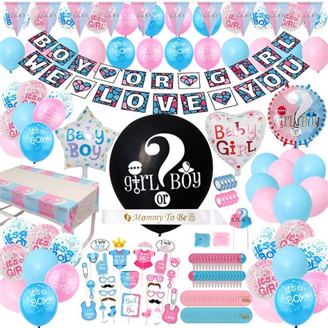 Buy Gender Reveal Party Supplies - (200 Pieces) Gender Reveal ...