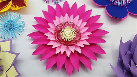 Easy Paper Flower Backdrop Tutorial with Free Template | Giant Paper Flowers - YouTube