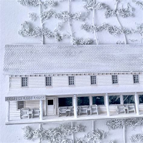 Redfish Lake Lodge Print – Winter – Little Wood Buildings