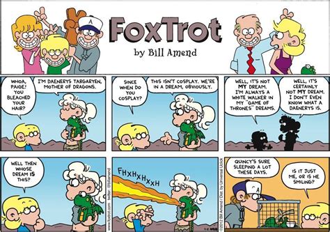 Today on FoxTrot - Comics by Bill Amend | Dragon dreaming, Foxtrot, Funny comic strips