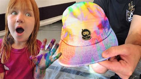 A For Adley - Adley & Niko Learn to Tie-Dye 🎨 Making Rainbow clothes at ...