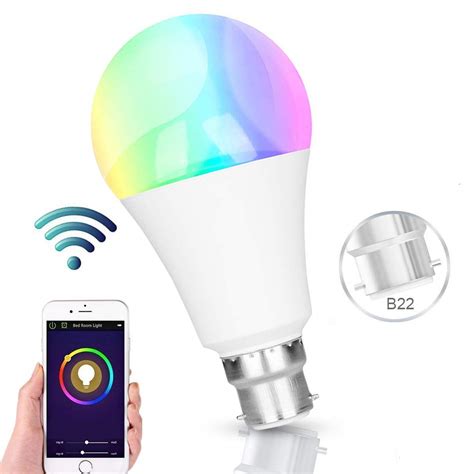 Smart Bulb, WiFi Alexa Light Bulbs, RGBW Colour Change Bulbs Dimmable ...