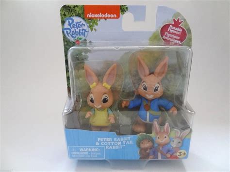 NEW PETER RABBIT FIGURES PETER & COTTONTAIL RABBIT Posable Figurines NICK JR | #1756302772