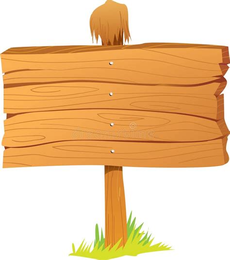 Wooden Sign Board stock illustration. Illustration of comic - 38908218