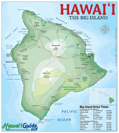 Map Island Of Hawaii - Edyth Haleigh