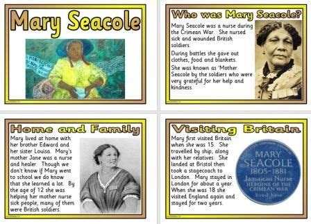 Free printable Mary Seacole Biography Display Posters Victorian Crafts ...