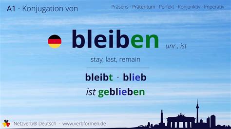 Спряжение Bleiben 🔸 Немецкий глагол во всех временах и формах ...