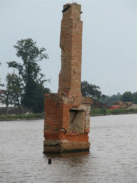 The last remains of a house in Lake Peigneur Louisiana. A Drilling ...