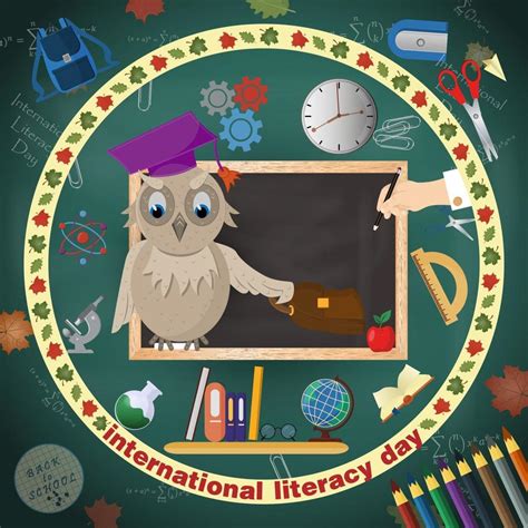 school theme design for international literacy day, back to school, flat style 2240888 Vector ...