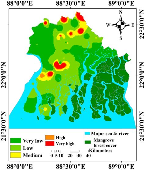 Risk map of South 24 Parganas district. | Download Scientific Diagram