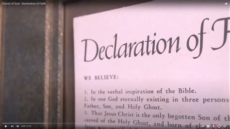 Church of God - Declaration of Faith - YouTube