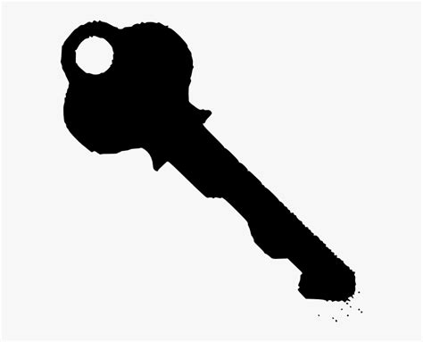 Clipart - Found Key - Silhouette Key Clipart, HD Png Download - kindpng