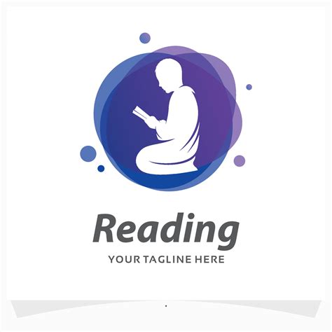 reading logo design template 14798707 Vector Art at Vecteezy