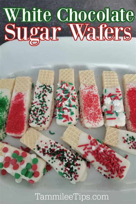 Easy White Chocolate Dipped Sugar Wafers - Tammilee Tips