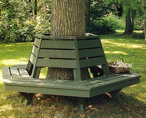 Lote Wood: Plans for wooden bench around tree