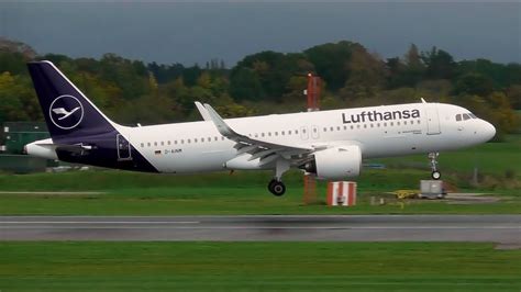 Lufthansa NEW LIVERY Airbus A320NEO Landing at Manchester Airport ...