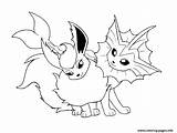 Eevee Evolution 2 Coloring Pages Printable sketch template