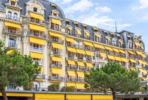 Luxury Hotel in Montreux, Switzerland Stock Image - Image of building, roof: 168814335