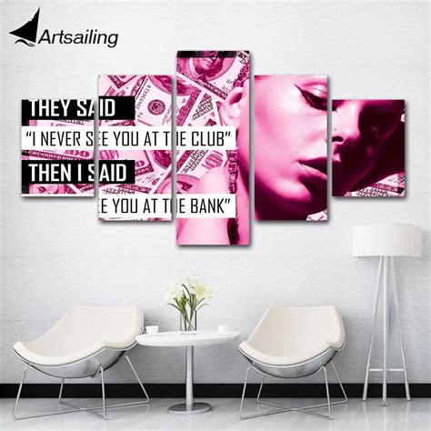 5 panel canvas painting home decor They Said Motivational Inspirational ...