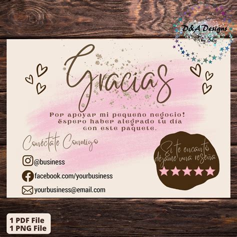 Gracias Por Su Compra Tarjetas Digitales Digital Thank You - Etsy Australia