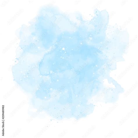 Blue watercolor background. Abstract vector paint splash, isolated on ...