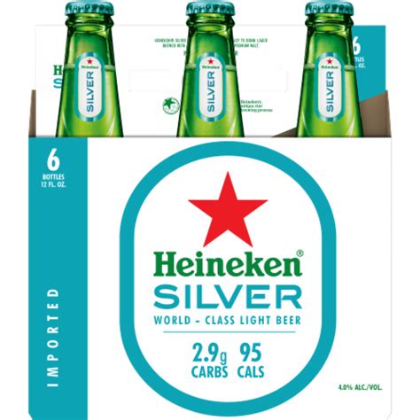 Heineken Silver Lager Beer, 6 bottles / 12 fl oz - Kroger