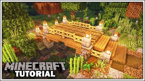 How to Build a Small Bridge in Minecraft 1.14 | Minecraft houses, Minecraft tutorial, Minecraft