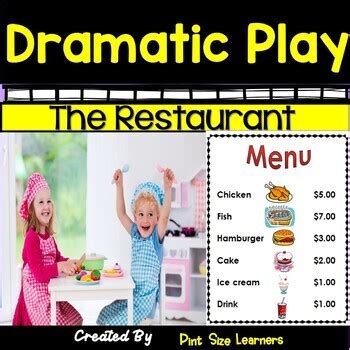 The Restaurant | Dramatic Play Center | Props by Pint Size Learners