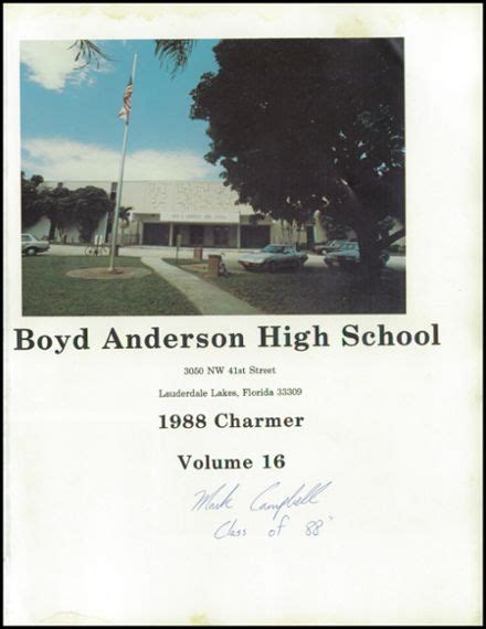 Explore 1988 Boyd Anderson High School Yearbook, Lauderdale Lakes FL ...