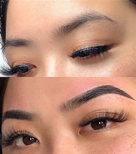 Microshading Before and After Pictures - Combo and Shaded Brows