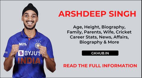 Arshdeep Singh Biography - Cricketer, Age, Height, Wife, Family, IPL, Net Worth