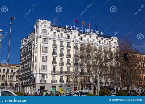 Exterior View of Hotel Mediodia at Atocha, Madrid, Spain Editorial ...