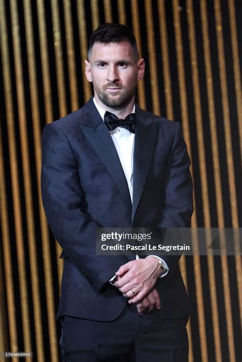 Lionel Messi attends the 67th Ballon D'Or Ceremony at Theatre Du ...